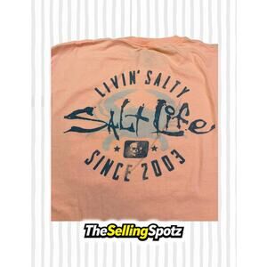 Salt Life Livin’ Salty Pocket T-Shirt Peach US/UK (L) Large
